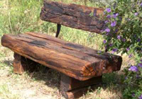rustic park tables and benches seats from recycled railway sleepers